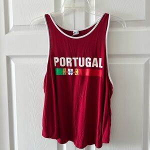 URBAN HERITAGE ringer tank top Portugal jersey World Cup soccer football sz XL